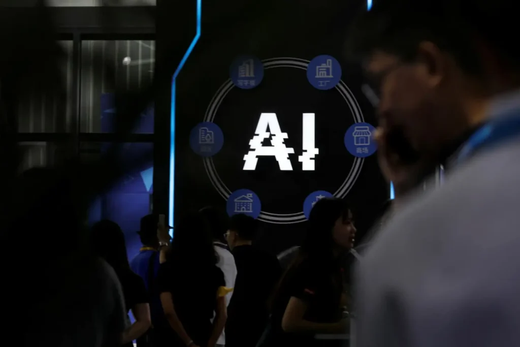 AI vendor presenting compliance checklist to federal agency officials