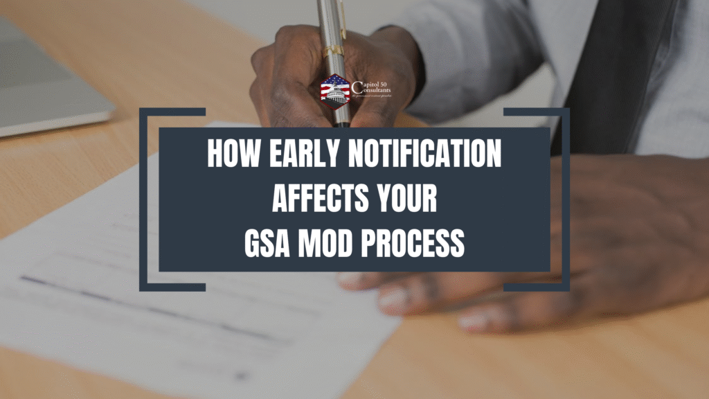 How early notification affects your GSA mod process
