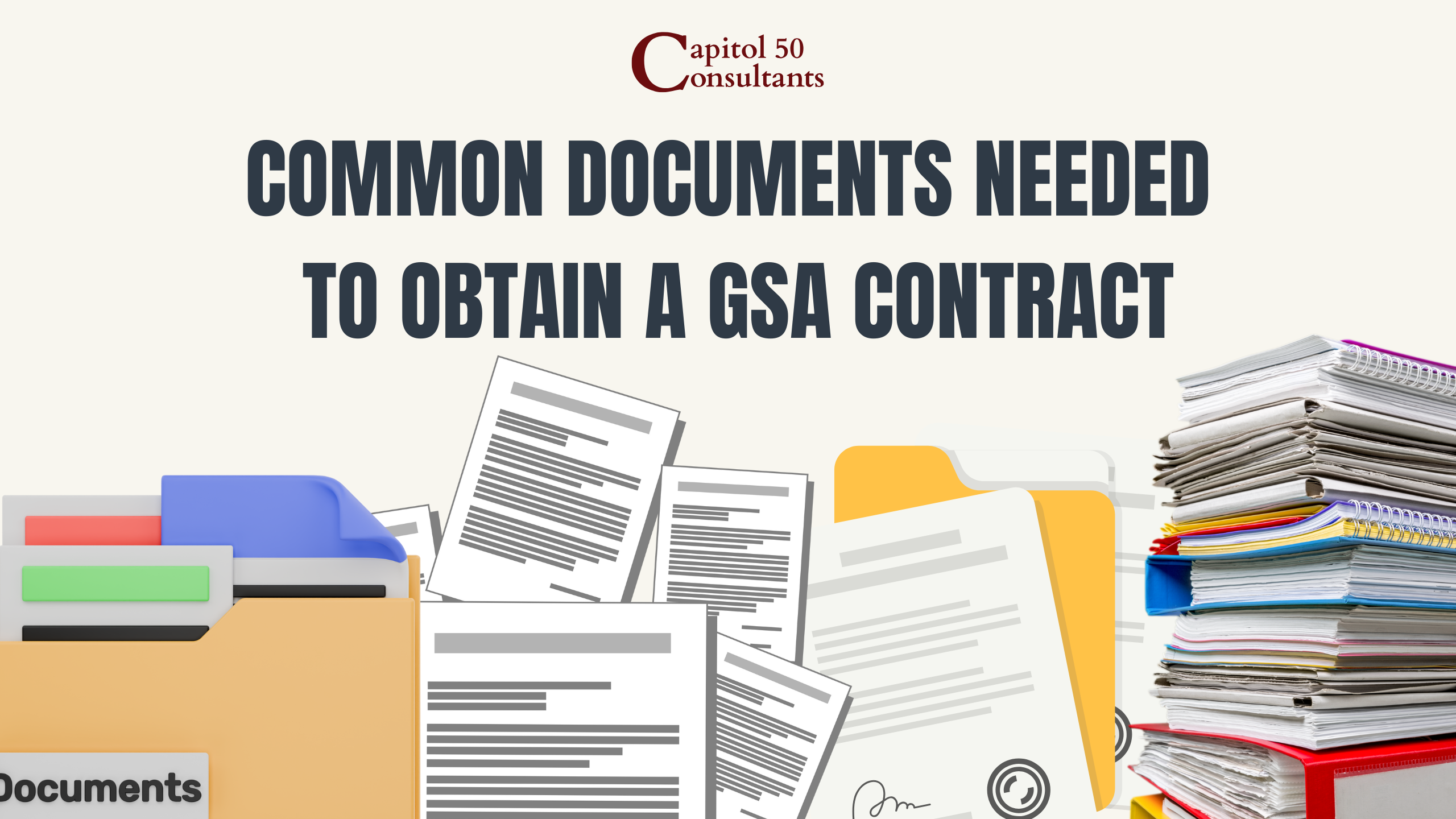 Common documents needed to obtain a GSA contract